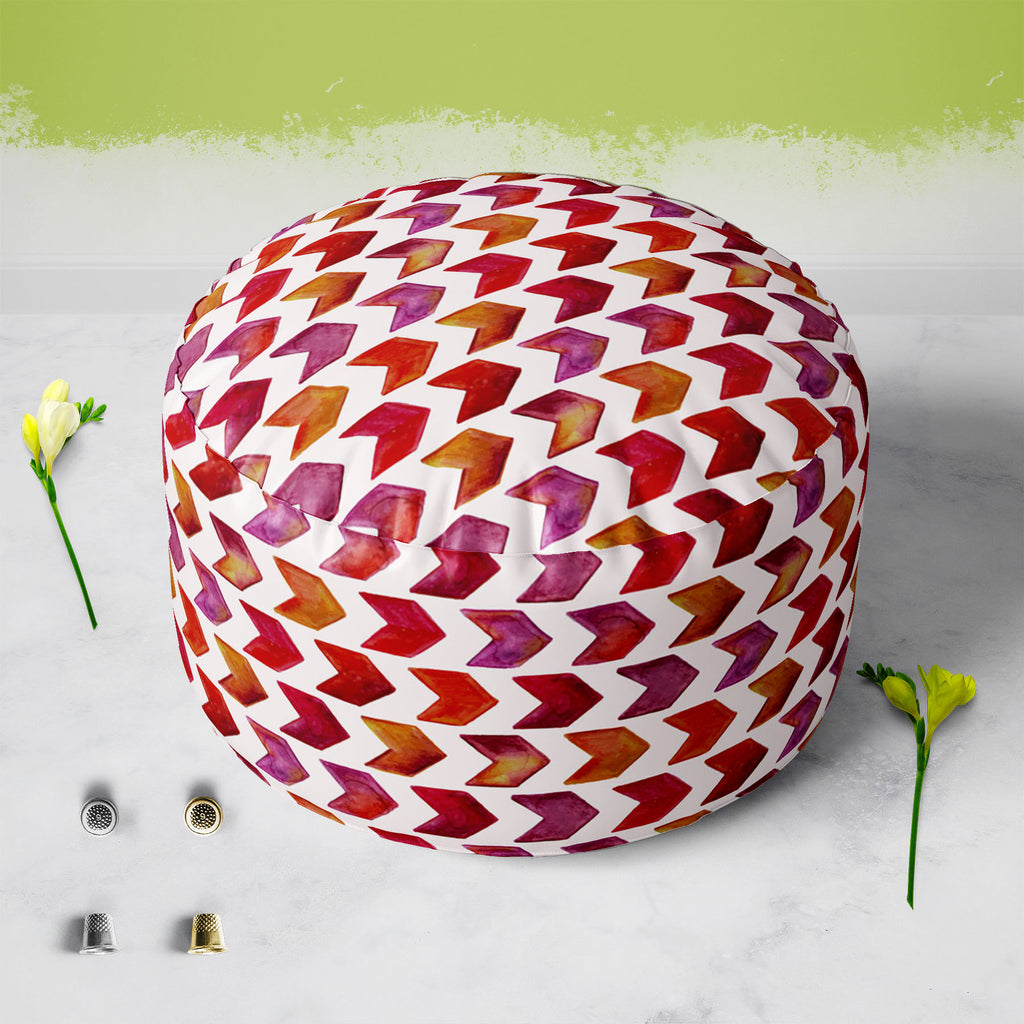 Arrowed D1 Footstool Footrest Puffy Pouffe Ottoman Bean Bag | Canvas Fabric-Footstools-FST_CB_BN-IC 5007637 IC 5007637, Abstract Expressionism, Abstracts, Ancient, Arrows, Art and Paintings, Check, Cross, Culture, Drawing, Ethnic, Fashion, Geometric, Geometric Abstraction, Graffiti, Hand Drawn, Hipster, Historical, Illustrations, Medieval, Patterns, Plaid, Retro, Semi Abstract, Signs, Signs and Symbols, Stripes, Symbols, Traditional, Tribal, Vintage, Watercolour, World Culture, arrowed, d1, footstool, footr