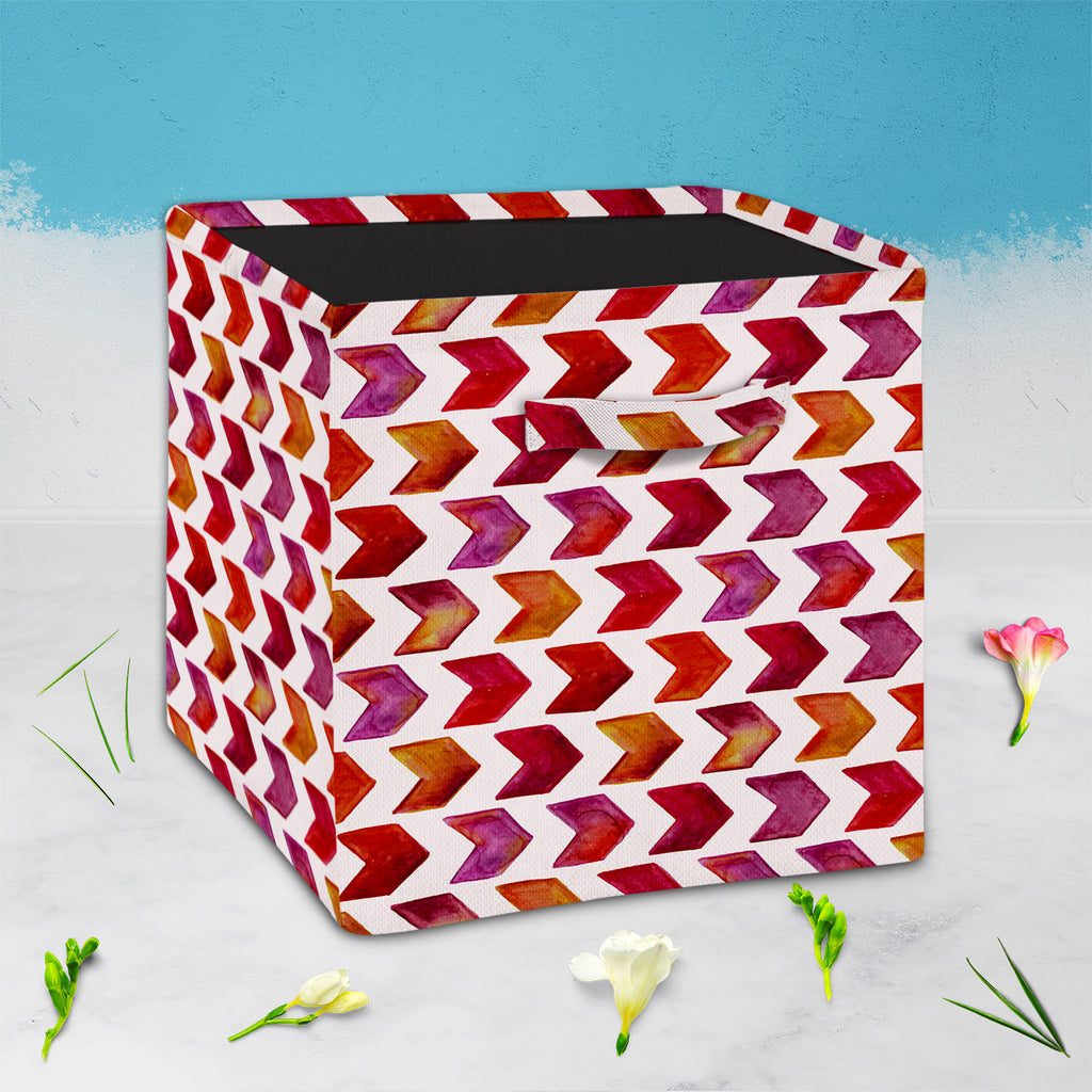 Arrowed D1 Foldable Open Storage Bin | Organizer Box, Toy Basket, Shelf Box, Laundry Bag | Canvas Fabric-Storage Bins-STR_BI_CB-IC 5007637 IC 5007637, Abstract Expressionism, Abstracts, Ancient, Arrows, Art and Paintings, Check, Cross, Culture, Drawing, Ethnic, Fashion, Geometric, Geometric Abstraction, Graffiti, Hand Drawn, Hipster, Historical, Illustrations, Medieval, Patterns, Plaid, Retro, Semi Abstract, Signs, Signs and Symbols, Stripes, Symbols, Traditional, Tribal, Vintage, Watercolour, World Culture