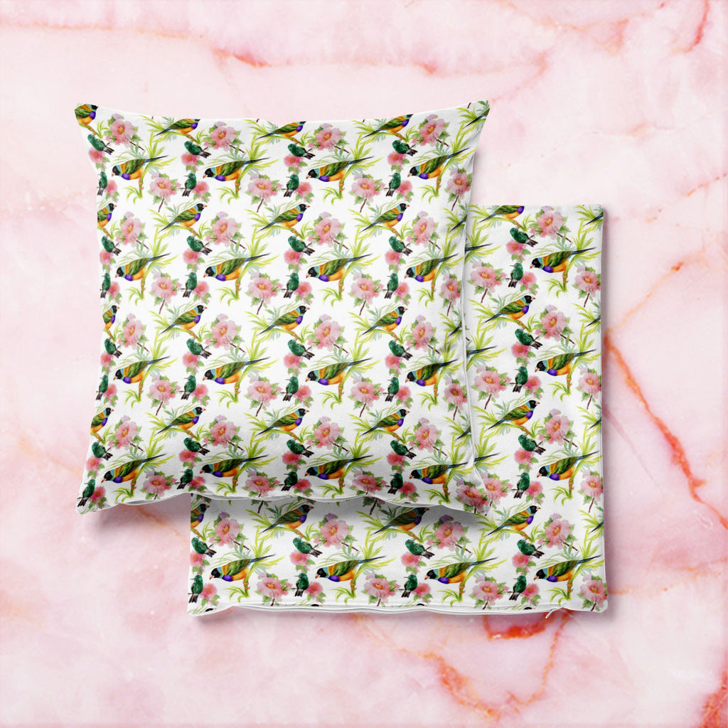Tropical Beauty Cushion Cover Throw Pillow-Cushion Covers-CUS_CV-IC 5007638 IC 5007638, Animals, Art and Paintings, Birds, Black and White, Botanical, Drawing, Floral, Flowers, Illustrations, Nature, Paintings, Patterns, Retro, Scenic, Signs, Signs and Symbols, Tropical, Watercolour, White, beauty, cushion, cover, throw, pillow, art, artistic, background, beautiful, branches, brown, colorful, colors, decor, decoration, design, drawn, elegance, elements, exotic, feathers, green, hand, illustration, image, le