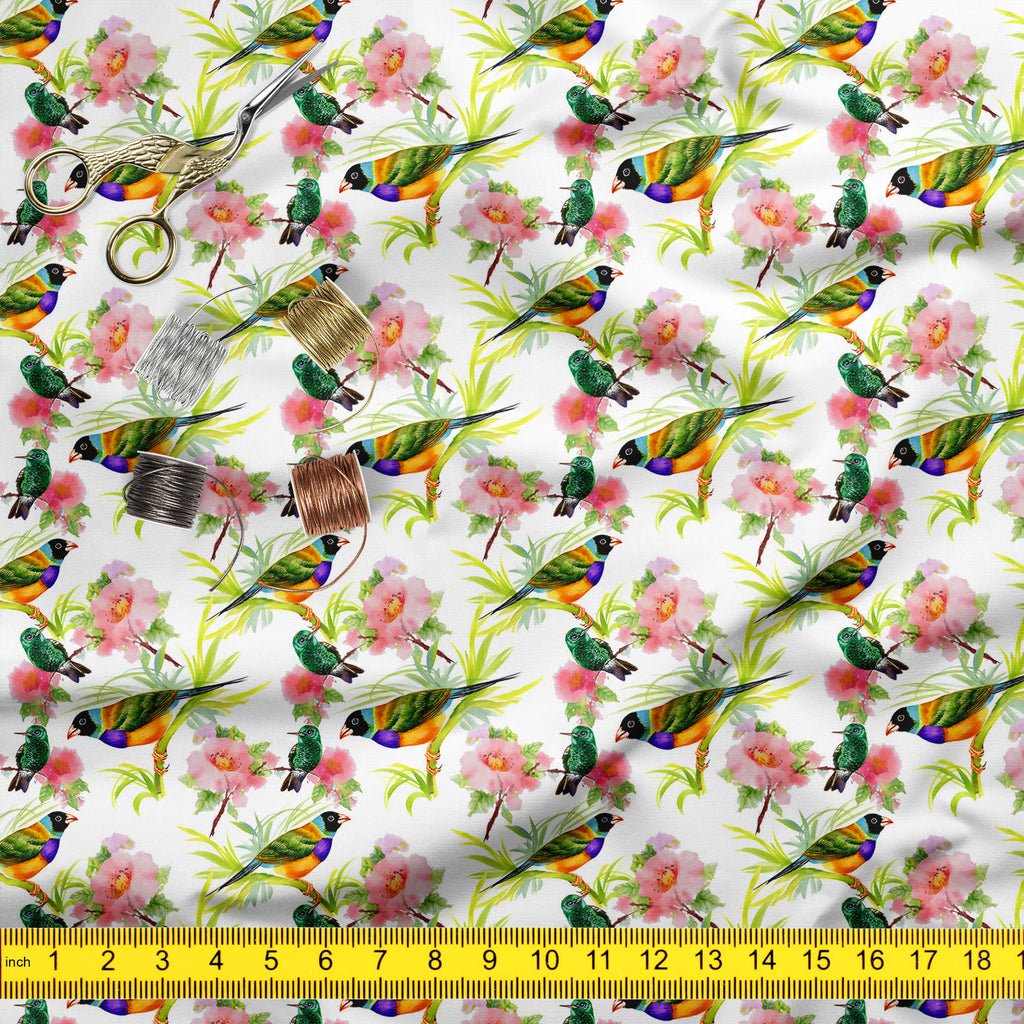 Tropical Beauty Upholstery Fabric by Metre | For Sofa, Curtains, Cushions, Furnishing, Craft, Dress Material-Upholstery Fabrics-FAB_RW-IC 5007638 IC 5007638, Animals, Art and Paintings, Birds, Black and White, Botanical, Drawing, Floral, Flowers, Illustrations, Nature, Paintings, Patterns, Retro, Scenic, Signs, Signs and Symbols, Tropical, Watercolour, White, beauty, upholstery, fabric, by, metre, for, sofa, curtains, cushions, furnishing, craft, dress, material, art, artistic, background, beautiful, branch