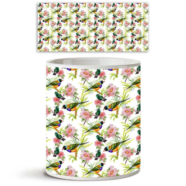 Tropical Beauty Ceramic Coffee Tea Mug Inside White-Coffee Mugs-MUG-IC 5007638 IC 5007638, Animals, Art and Paintings, Birds, Black and White, Botanical, Drawing, Floral, Flowers, Illustrations, Nature, Paintings, Patterns, Retro, Scenic, Signs, Signs and Symbols, Tropical, Watercolour, White, beauty, ceramic, coffee, tea, mug, inside, art, artistic, background, beautiful, branches, brown, colorful, colors, decor, decoration, design, drawn, elegance, elements, exotic, feathers, green, hand, illustration, im