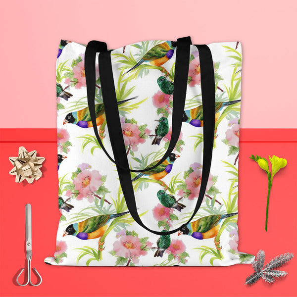 Tropical Beauty Tote Bag Shoulder Purse | Multipurpose-Tote Bags Basic-TOT_FB_BS-IC 5007638 IC 5007638, Animals, Art and Paintings, Birds, Black and White, Botanical, Drawing, Floral, Flowers, Illustrations, Nature, Paintings, Patterns, Retro, Scenic, Signs, Signs and Symbols, Tropical, Watercolour, White, beauty, tote, bag, shoulder, purse, cotton, canvas, fabric, multipurpose, art, artistic, background, beautiful, branches, brown, colorful, colors, decor, decoration, design, drawn, elegance, elements, exo