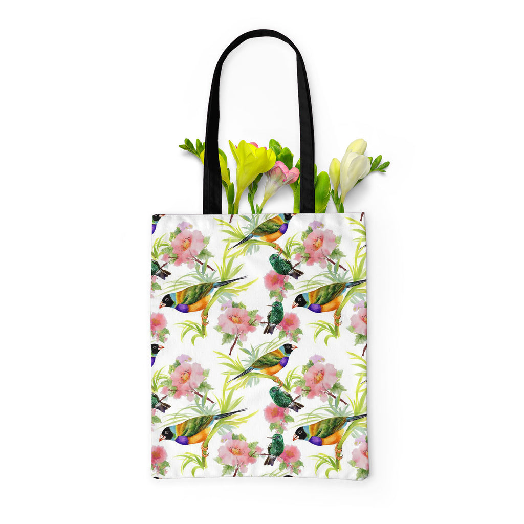 Tropical Beauty Tote Bag Shoulder Purse | Multipurpose-Tote Bags Basic-TOT_FB_BS-IC 5007638 IC 5007638, Animals, Art and Paintings, Birds, Black and White, Botanical, Drawing, Floral, Flowers, Illustrations, Nature, Paintings, Patterns, Retro, Scenic, Signs, Signs and Symbols, Tropical, Watercolour, White, beauty, tote, bag, shoulder, purse, multipurpose, art, artistic, background, beautiful, branches, brown, colorful, colors, decor, decoration, design, drawn, elegance, elements, exotic, feathers, green, ha