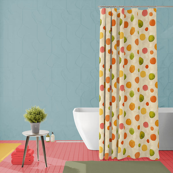 Watercolor Dots D1 Washable Waterproof Shower Curtain-Shower Curtains-CUR_SH-IC 5007639 IC 5007639, Abstract Expressionism, Abstracts, Ancient, Animated Cartoons, Art and Paintings, Baby, Black and White, Caricature, Cartoons, Children, Circle, Digital, Digital Art, Dots, Drawing, Graphic, Hand Drawn, Historical, Icons, Illustrations, Kids, Medieval, Patterns, Retro, Semi Abstract, Signs, Signs and Symbols, Splatter, Vintage, Watercolour, White, watercolor, d1, washable, waterproof, polyester, shower, curta