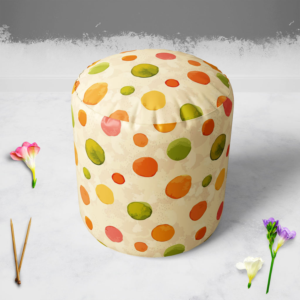 Watercolor Dots D1 Footstool Footrest Puffy Pouffe Ottoman Bean Bag | Canvas Fabric-Footstools-FST_CB_BN-IC 5007639 IC 5007639, Abstract Expressionism, Abstracts, Ancient, Animated Cartoons, Art and Paintings, Baby, Black and White, Caricature, Cartoons, Children, Circle, Digital, Digital Art, Dots, Drawing, Graphic, Hand Drawn, Historical, Icons, Illustrations, Kids, Medieval, Patterns, Retro, Semi Abstract, Signs, Signs and Symbols, Splatter, Vintage, Watercolour, White, watercolor, d1, footstool, footres