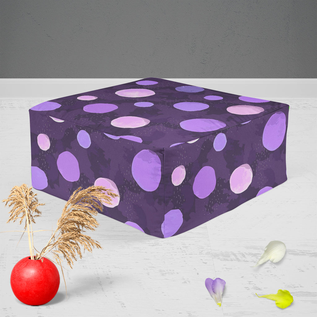 Watercolor Dots D2 Footstool Footrest Puffy Pouffe Ottoman Bean Bag | Canvas Fabric-Footstools-FST_CB_BN-IC 5007640 IC 5007640, Abstract Expressionism, Abstracts, Ancient, Animated Cartoons, Art and Paintings, Baby, Black and White, Caricature, Cartoons, Children, Circle, Digital, Digital Art, Dots, Drawing, Graphic, Hand Drawn, Historical, Icons, Illustrations, Kids, Medieval, Patterns, Retro, Semi Abstract, Signs, Signs and Symbols, Splatter, Vintage, Watercolour, White, watercolor, d2, footstool, footres
