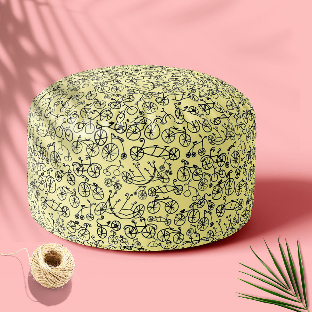 Hand Painted Bikes Footstool Footrest Puffy Pouffe Ottoman Bean Bag | Canvas Fabric-Footstools-FST_CB_BN-IC 5007642 IC 5007642, Ancient, Art Nouveau, Automobiles, Bikes, Historical, Illustrations, Medieval, Patterns, Retro, Sketches, Sports, Transportation, Travel, Vehicles, Vintage, hand, painted, footstool, footrest, puffy, pouffe, ottoman, bean, bag, canvas, fabric, art, nouveau, bicycle, illustration, pattern, penny, farthing, seamless, sketch, texture, transport, wheel, artzfolio, pouf, ottoman stool, 