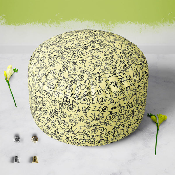 Hand Painted Bikes Footstool Footrest Puffy Pouffe Ottoman Bean Bag | Canvas Fabric-Footstools-FST_CB_BN-IC 5007642 IC 5007642, Ancient, Art Nouveau, Automobiles, Bikes, Historical, Illustrations, Medieval, Patterns, Retro, Sketches, Sports, Transportation, Travel, Vehicles, Vintage, hand, painted, footstool, footrest, puffy, pouffe, ottoman, bean, bag, floor, cushion, pillow, canvas, fabric, art, nouveau, bicycle, illustration, pattern, penny, farthing, seamless, sketch, texture, transport, wheel, artzfoli