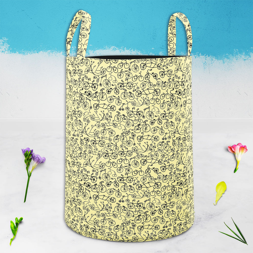 Hand Painted Bikes Foldable Open Storage Bin | Organizer Box, Toy Basket, Shelf Box, Laundry Bag | Canvas Fabric-Storage Bins-STR_BI_CB-IC 5007642 IC 5007642, Ancient, Art Nouveau, Automobiles, Bikes, Historical, Illustrations, Medieval, Patterns, Retro, Sketches, Sports, Transportation, Travel, Vehicles, Vintage, hand, painted, foldable, open, storage, bin, organizer, box, toy, basket, shelf, laundry, bag, canvas, fabric, art, nouveau, bicycle, illustration, pattern, penny, farthing, seamless, sketch, text