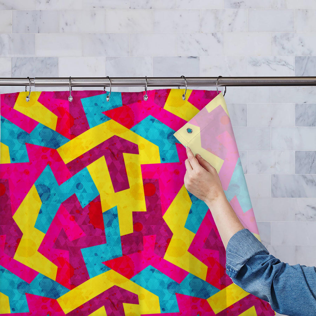 Geometric Style D1 Washable Waterproof Shower Curtain-Shower Curtains-CUR_SH-IC 5007643 IC 5007643, Abstract Expressionism, Abstracts, Ancient, Art and Paintings, Decorative, Digital, Digital Art, Drawing, Fantasy, Geometric, Geometric Abstraction, Graffiti, Graphic, Hipster, Historical, Illustrations, Medieval, Modern Art, Music, Music and Dance, Music and Musical Instruments, Patterns, Retro, Semi Abstract, Signs, Signs and Symbols, Triangles, Urban, Vintage, style, d1, washable, waterproof, shower, curta