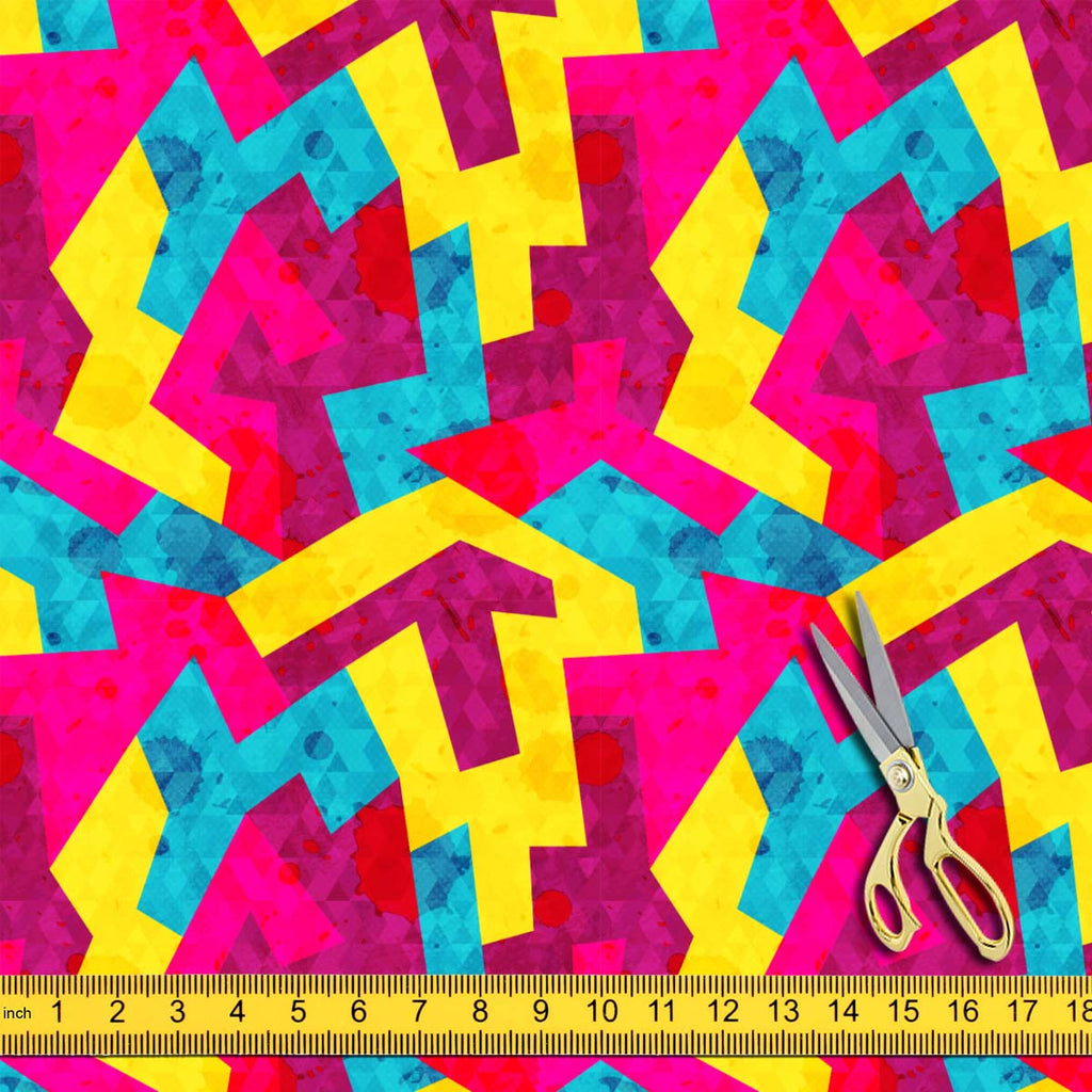 Geometric Style Upholstery Fabric by Metre | For Sofa, Curtains, Cushions, Furnishing, Craft, Dress Material-Upholstery Fabrics-FAB_RW-IC 5007643 IC 5007643, Abstract Expressionism, Abstracts, Ancient, Art and Paintings, Decorative, Digital, Digital Art, Drawing, Fantasy, Geometric, Geometric Abstraction, Graffiti, Graphic, Hipster, Historical, Illustrations, Medieval, Modern Art, Music, Music and Dance, Music and Musical Instruments, Patterns, Retro, Semi Abstract, Signs, Signs and Symbols, Triangles, Urba