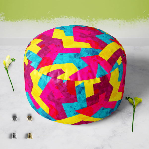 Geometric Style D1 Footstool Footrest Puffy Pouffe Ottoman Bean Bag | Canvas Fabric-Footstools-FST_CB_BN-IC 5007643 IC 5007643, Abstract Expressionism, Abstracts, Ancient, Art and Paintings, Decorative, Digital, Digital Art, Drawing, Fantasy, Geometric, Geometric Abstraction, Graffiti, Graphic, Hipster, Historical, Illustrations, Medieval, Modern Art, Music, Music and Dance, Music and Musical Instruments, Patterns, Retro, Semi Abstract, Signs, Signs and Symbols, Triangles, Urban, Vintage, style, d1, footsto