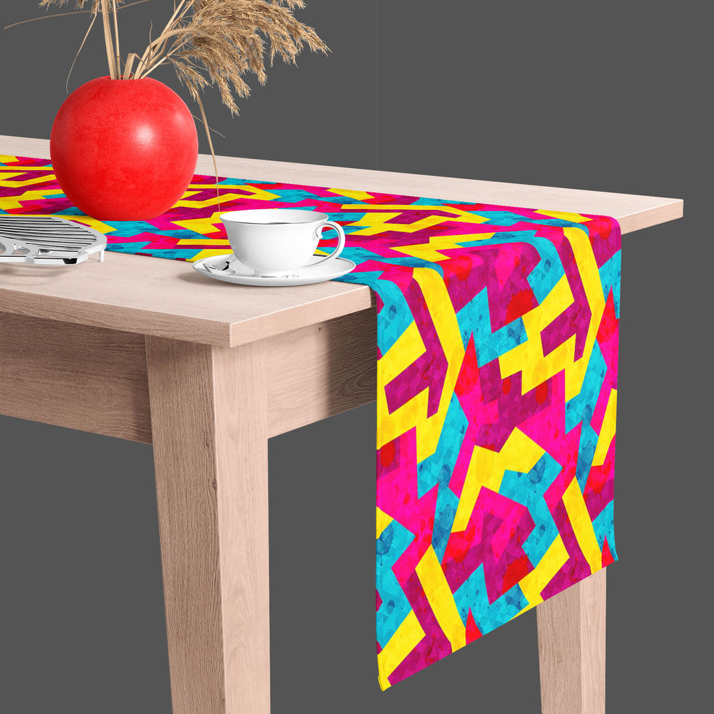 Geometric Style D1 Table Runner-Table Runners-RUN_TB-IC 5007643 IC 5007643, Abstract Expressionism, Abstracts, Ancient, Art and Paintings, Decorative, Digital, Digital Art, Drawing, Fantasy, Geometric, Geometric Abstraction, Graffiti, Graphic, Hipster, Historical, Illustrations, Medieval, Modern Art, Music, Music and Dance, Music and Musical Instruments, Patterns, Retro, Semi Abstract, Signs, Signs and Symbols, Triangles, Urban, Vintage, style, d1, table, runner, patern, abstract, art, artistic, asphalt, ba