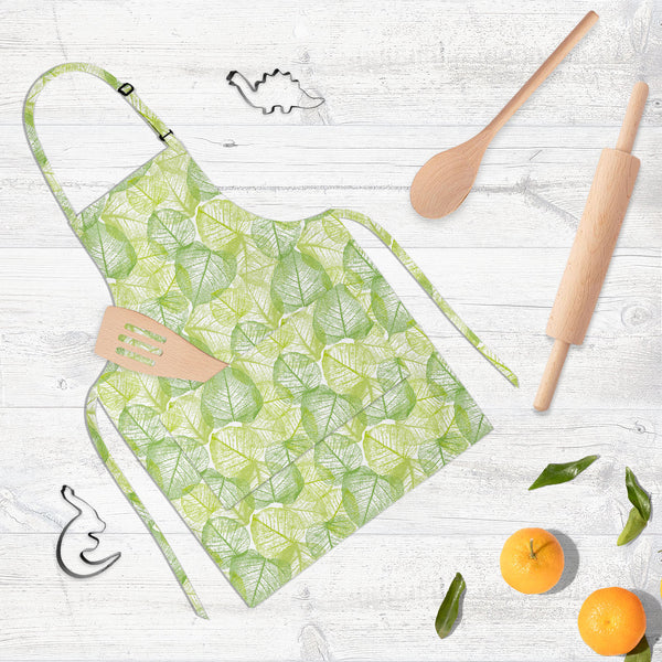 Floral & Leaves Apron | Adjustable, Free Size & Waist Tiebacks-Aprons Neck to Knee-APR_NK_KN-IC 5007644 IC 5007644, Art and Paintings, Botanical, Floral, Flowers, Nature, Patterns, Retro, Scenic, Signs, Signs and Symbols, Urban, leaves, full-length, neck, to, knee, apron, poly-cotton, fabric, adjustable, buckle, waist, tiebacks, abstract, background, art, design, blossom, blue, color, curly, decor, decoration, doodle, element, endless, flower, forest, funky, green, leaf, linear, mess, old, ornament, ornamen