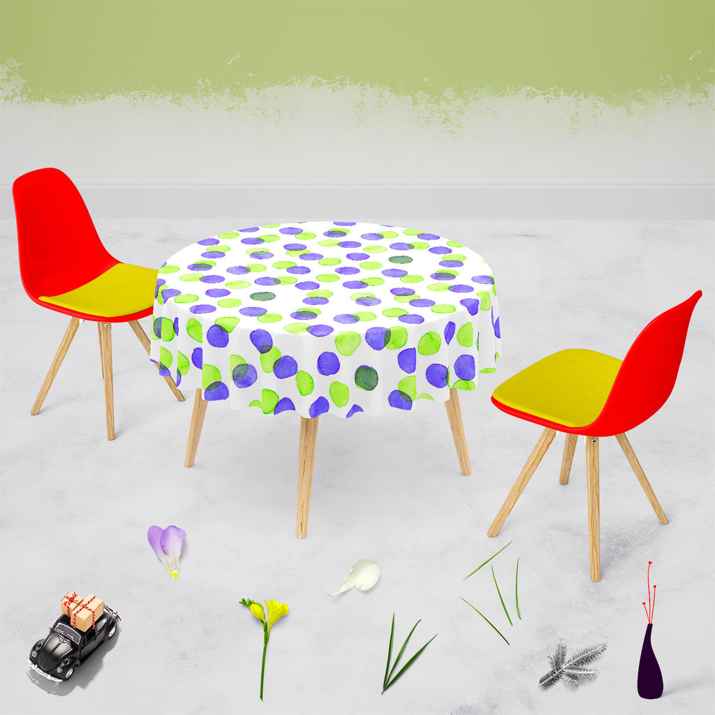 Watercolor Dots D4 Table Cloth Cover-Table Covers-CVR_TB_RD-IC 5007645 IC 5007645, Abstract Expressionism, Abstracts, Art and Paintings, Black and White, Circle, Digital, Digital Art, Dots, Drawing, Geometric, Geometric Abstraction, Graphic, Hand Drawn, Illustrations, Modern Art, Patterns, Semi Abstract, Signs, Signs and Symbols, Splatter, Watercolour, White, watercolor, d4, table, cloth, cover, abstract, art, artistic, backdrop, background, blot, blue, bright, brush, bubble, color, colorful, decoration, de