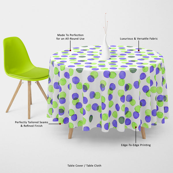 Watercolor Dots Table Cloth Cover-Table Covers-CVR_TB_RD-IC 5007645 IC 5007645, Abstract Expressionism, Abstracts, Art and Paintings, Black and White, Circle, Digital, Digital Art, Dots, Drawing, Geometric, Geometric Abstraction, Graphic, Hand Drawn, Illustrations, Modern Art, Patterns, Semi Abstract, Signs, Signs and Symbols, Splatter, Watercolour, White, watercolor, table, cloth, cover, canvas, fabric, abstract, art, artistic, backdrop, background, blot, blue, bright, brush, bubble, color, colorful, decor