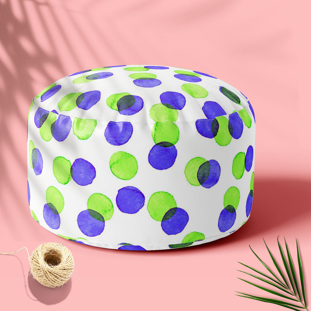 Watercolor Dots D4 Footstool Footrest Puffy Pouffe Ottoman Bean Bag | Canvas Fabric-Footstools-FST_CB_BN-IC 5007645 IC 5007645, Abstract Expressionism, Abstracts, Art and Paintings, Black and White, Circle, Digital, Digital Art, Dots, Drawing, Geometric, Geometric Abstraction, Graphic, Hand Drawn, Illustrations, Modern Art, Patterns, Semi Abstract, Signs, Signs and Symbols, Splatter, Watercolour, White, watercolor, d4, footstool, footrest, puffy, pouffe, ottoman, bean, bag, canvas, fabric, abstract, art, ar