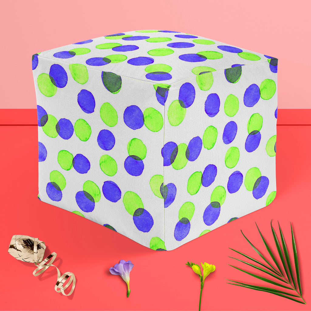 Watercolor Dots D4 Footstool Footrest Puffy Pouffe Ottoman Bean Bag | Canvas Fabric-Footstools-FST_CB_BN-IC 5007645 IC 5007645, Abstract Expressionism, Abstracts, Art and Paintings, Black and White, Circle, Digital, Digital Art, Dots, Drawing, Geometric, Geometric Abstraction, Graphic, Hand Drawn, Illustrations, Modern Art, Patterns, Semi Abstract, Signs, Signs and Symbols, Splatter, Watercolour, White, watercolor, d4, footstool, footrest, puffy, pouffe, ottoman, bean, bag, canvas, fabric, abstract, art, ar