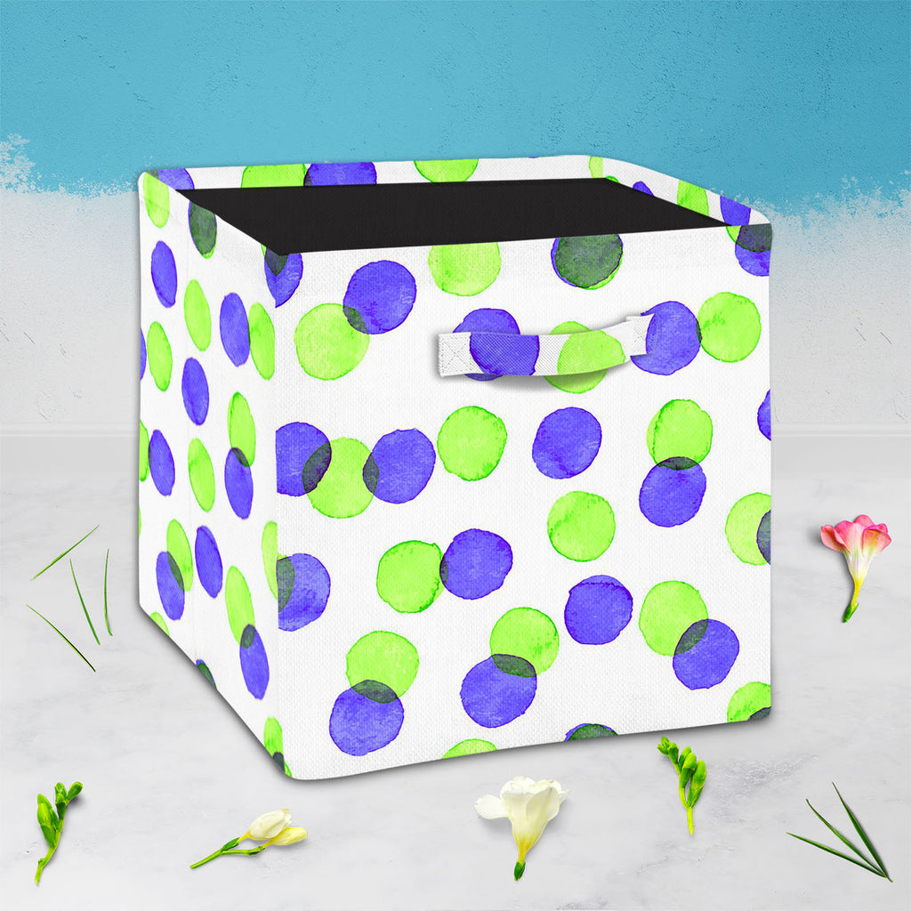 Watercolor Dots D4 Foldable Open Storage Bin | Organizer Box, Toy Basket, Shelf Box, Laundry Bag | Canvas Fabric-Storage Bins-STR_BI_CB-IC 5007645 IC 5007645, Abstract Expressionism, Abstracts, Art and Paintings, Black and White, Circle, Digital, Digital Art, Dots, Drawing, Geometric, Geometric Abstraction, Graphic, Hand Drawn, Illustrations, Modern Art, Patterns, Semi Abstract, Signs, Signs and Symbols, Splatter, Watercolour, White, watercolor, d4, foldable, open, storage, bin, organizer, box, toy, basket,