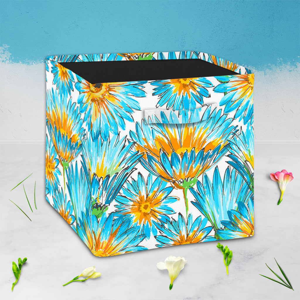 Budding Flowers D2 Foldable Open Storage Bin | Organizer Box, Toy Basket, Shelf Box, Laundry Bag | Canvas Fabric-Storage Bins-STR_BI_CB-IC 5007649 IC 5007649, Ancient, Black and White, Botanical, Decorative, Fashion, Floral, Flowers, Historical, Illustrations, Medieval, Nature, Patterns, Retro, Scenic, Signs, Signs and Symbols, Vintage, Watercolour, White, budding, d2, foldable, open, storage, bin, organizer, box, toy, basket, shelf, laundry, bag, canvas, fabric, pattern, watercolor, elegant, seamless, back