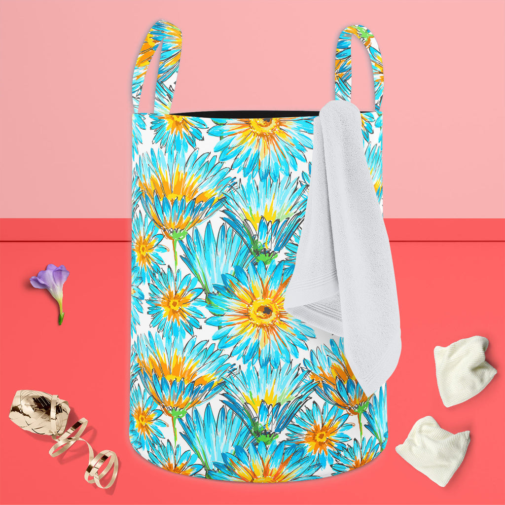 Budding Flowers D2 Foldable Open Storage Bin | Organizer Box, Toy Basket, Shelf Box, Laundry Bag | Canvas Fabric-Storage Bins-STR_BI_CB-IC 5007649 IC 5007649, Ancient, Black and White, Botanical, Decorative, Fashion, Floral, Flowers, Historical, Illustrations, Medieval, Nature, Patterns, Retro, Scenic, Signs, Signs and Symbols, Vintage, Watercolour, White, budding, d2, foldable, open, storage, bin, organizer, box, toy, basket, shelf, laundry, bag, canvas, fabric, pattern, watercolor, elegant, seamless, back