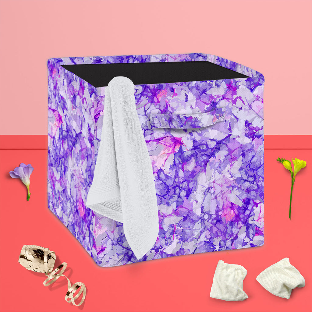 Bright Purple Foldable Open Storage Bin | Organizer Box, Toy Basket, Shelf Box, Laundry Bag | Canvas Fabric-Storage Bins-STR_BI_CB-IC 5007651 IC 5007651, Abstract Expressionism, Abstracts, Ancient, Art and Paintings, Black and White, Drawing, Historical, Illustrations, Medieval, Patterns, Semi Abstract, Signs, Signs and Symbols, Splatter, Vintage, Watercolour, White, bright, purple, foldable, open, storage, bin, organizer, box, toy, basket, shelf, laundry, bag, canvas, fabric, abstract, art, artistic, backg