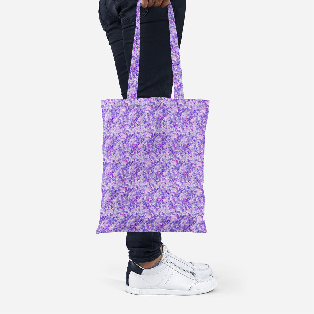 ArtzFolio Bright Purple Tote Bag Shoulder Purse | Multipurpose-Tote Bags Basic-AZ5007651TOT_RF-IC 5007651 IC 5007651, Abstract Expressionism, Abstracts, Ancient, Art and Paintings, Black and White, Drawing, Historical, Illustrations, Medieval, Patterns, Semi Abstract, Signs, Signs and Symbols, Splatter, Vintage, Watercolour, White, bright, purple, tote, bag, shoulder, purse, multipurpose, abstract, art, artistic, background, backgrounds, border, breaks, color, colorful, colour, composition, crackle, cracks,