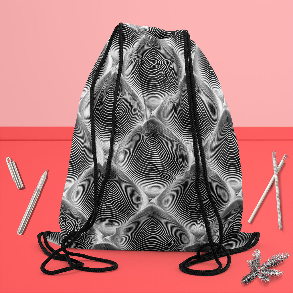Monochrome Cone Illusion Backpack for Students | College & Travel Bag-Backpacks-BPK_FB_DS-IC 5007653 IC 5007653, Abstract Expressionism, Abstracts, Art and Paintings, Black, Black and White, Circle, Digital, Digital Art, Eygptian, Geometric, Geometric Abstraction, Graphic, Grid Art, Illustrations, Modern Art, Patterns, Semi Abstract, Signs, Signs and Symbols, Stripes, White, monochrome, cone, illusion, backpack, for, students, college, travel, bag, abstract, abstraction, arc, arch, art, background, bend, ci