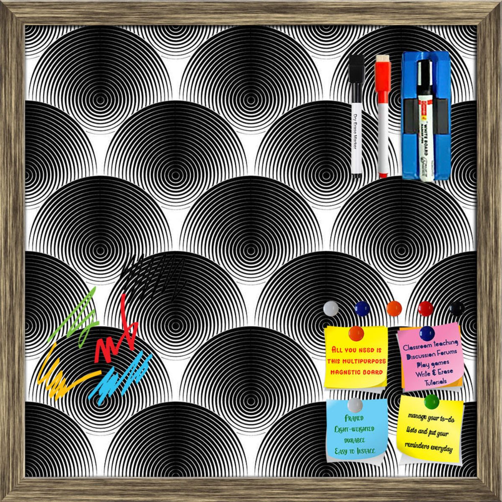 Monochrome Ellipse Framed Magnetic Dry Erase Board | Combo with Magnet Buttons & Markers-Magnetic Boards Framed-MGB_FR-IC 5007654 IC 5007654, Abstract Expressionism, Abstracts, Art and Paintings, Black, Black and White, Circle, Digital, Digital Art, Geometric, Geometric Abstraction, Graphic, Illustrations, Modern Art, Patterns, Semi Abstract, Signs, Signs and Symbols, Stripes, White, monochrome, ellipse, framed, magnetic, dry, erase, board, printed, whiteboard, with, 4, magnets, 2, markers, 1, duster, art, 