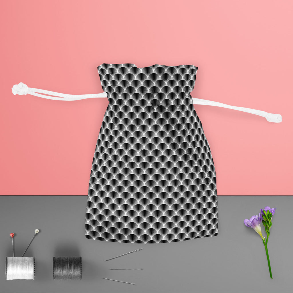 Monochrome Ellipse Pouch Wrist Potli Bag | Bag for Weddings & Casual Parties-Drawstring Pouches-PCH_FB_DS-IC 5007654 IC 5007654, Abstract Expressionism, Abstracts, Art and Paintings, Black, Black and White, Circle, Digital, Digital Art, Geometric, Geometric Abstraction, Graphic, Illustrations, Modern Art, Patterns, Semi Abstract, Signs, Signs and Symbols, Stripes, White, monochrome, ellipse, pouch, wrist, potli, bag, for, weddings, casual, parties, art, abstract, abstraction, background, circular, convex, d