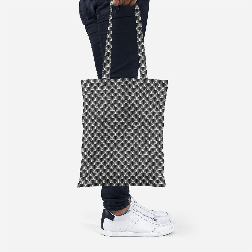 ArtzFolio Monochrome Ellipse Tote Bag Shoulder Purse | Multipurpose-Tote Bags Basic-AZ5007654TOT_RF-IC 5007654 IC 5007654, Abstract Expressionism, Abstracts, Art and Paintings, Black, Black and White, Circle, Digital, Digital Art, Geometric, Geometric Abstraction, Graphic, Illustrations, Modern Art, Patterns, Semi Abstract, Signs, Signs and Symbols, Stripes, White, monochrome, ellipse, tote, bag, shoulder, purse, multipurpose, art, abstract, abstraction, background, circular, convex, design, diagonal, endle