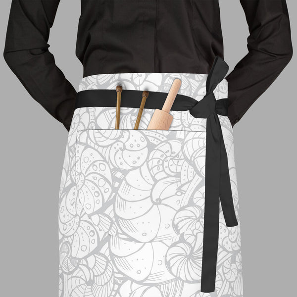 Seashells Apron | Adjustable, Free Size & Waist Tiebacks-Aprons Waist to Feet-APR_WS_FT-IC 5007656 IC 5007656, Art and Paintings, Digital, Digital Art, Drawing, Graphic, Illustrations, Patterns, Signs, Signs and Symbols, seashells, full-length, waist, to, feet, apron, poly-cotton, fabric, adjustable, tiebacks, art, backdrop, background, contour, curlicue, decoration, design, elements, fancy, hand, helix, illustration, ink, natural, ornamental, outline, pattern, ringlet, seamless, seashell, shell, spiral, st