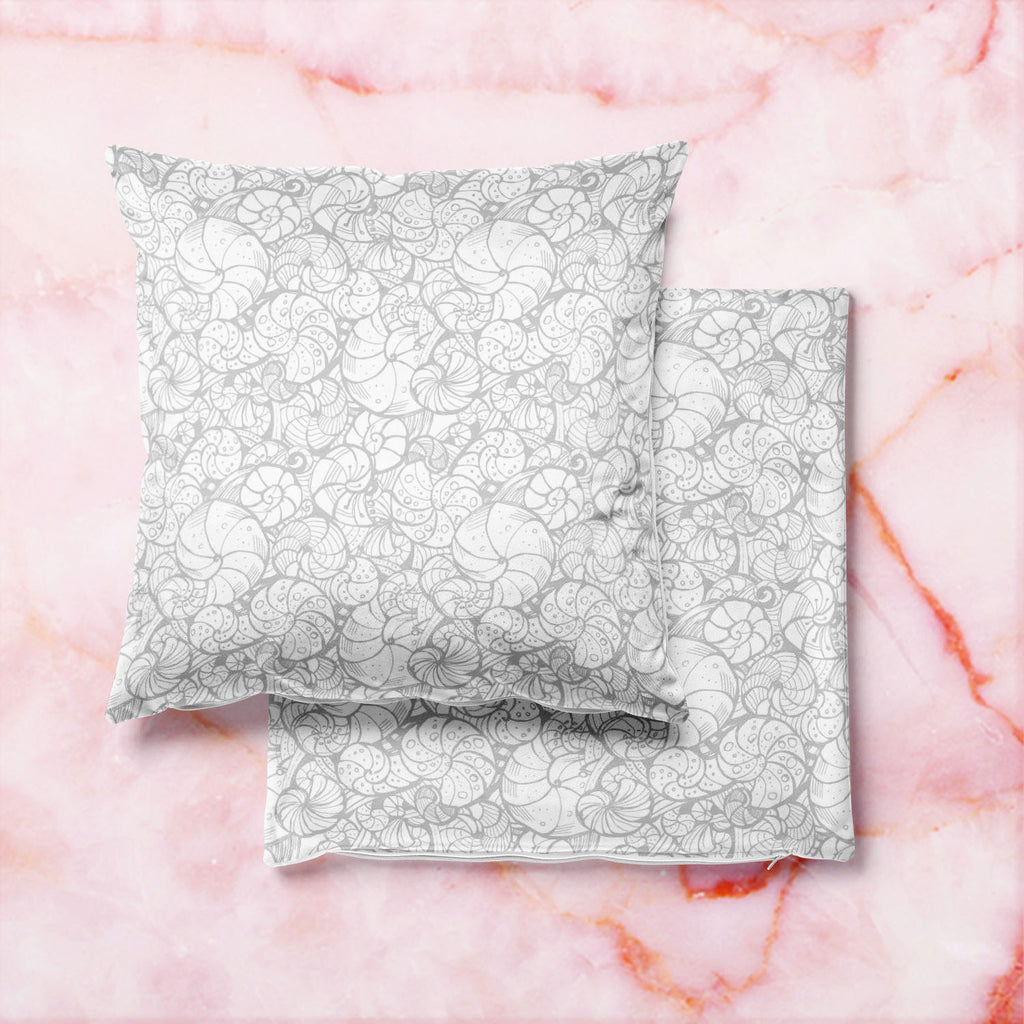 Seashells Cushion Cover Throw Pillow-Cushion Covers-CUS_CV-IC 5007656 IC 5007656, Art and Paintings, Digital, Digital Art, Drawing, Graphic, Illustrations, Patterns, Signs, Signs and Symbols, seashells, cushion, cover, throw, pillow, art, backdrop, background, contour, curlicue, decoration, design, elements, fancy, hand, helix, illustration, ink, natural, ornamental, outline, pattern, ringlet, seamless, seashell, shell, spiral, stylish, stylization, stylized, twirl, twist, unusual, artzfolio, cushion cover,