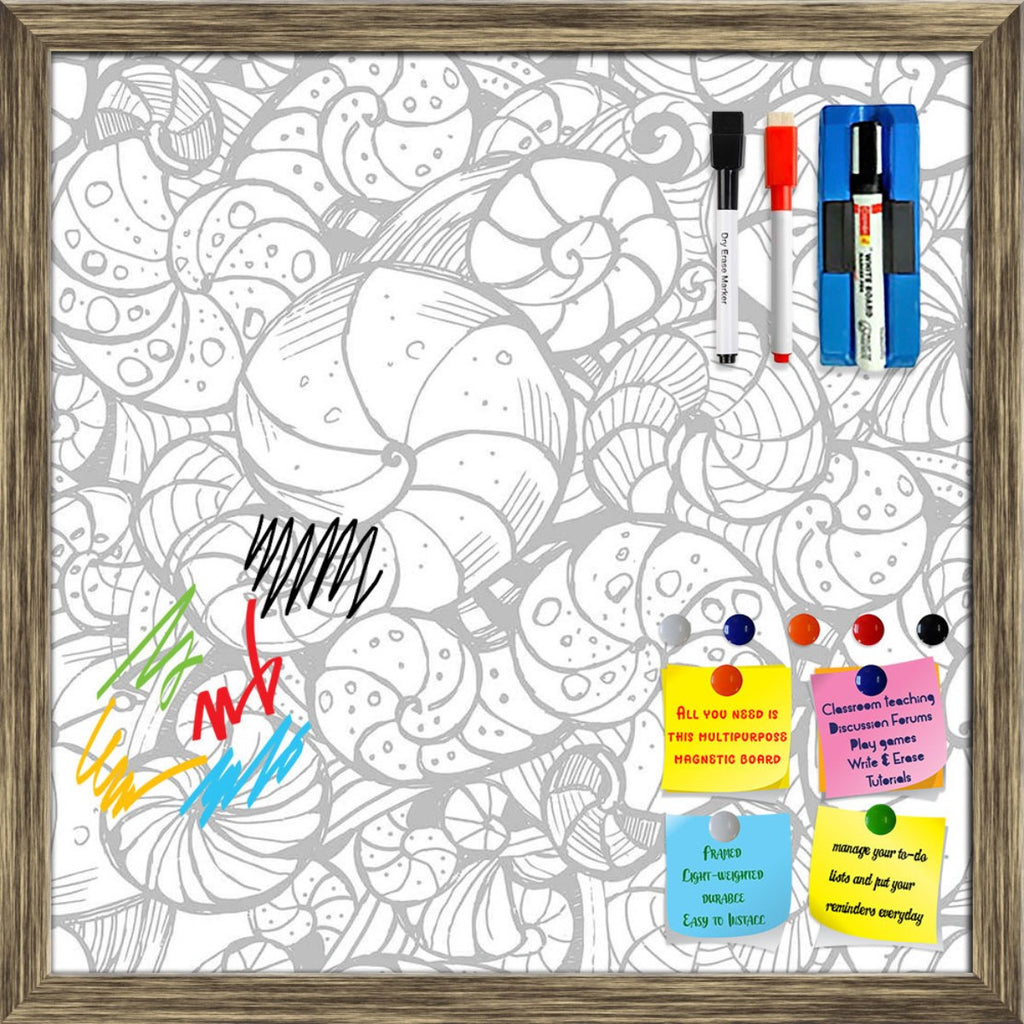 Seashells Framed Magnetic Dry Erase Board | Combo with Magnet Buttons & Markers-Magnetic Boards Framed-MGB_FR-IC 5007656 IC 5007656, Art and Paintings, Digital, Digital Art, Drawing, Graphic, Illustrations, Patterns, Signs, Signs and Symbols, seashells, framed, magnetic, dry, erase, board, printed, whiteboard, with, 4, magnets, 2, markers, 1, duster, art, backdrop, background, contour, curlicue, decoration, design, elements, fancy, hand, helix, illustration, ink, natural, ornamental, outline, pattern, ringl