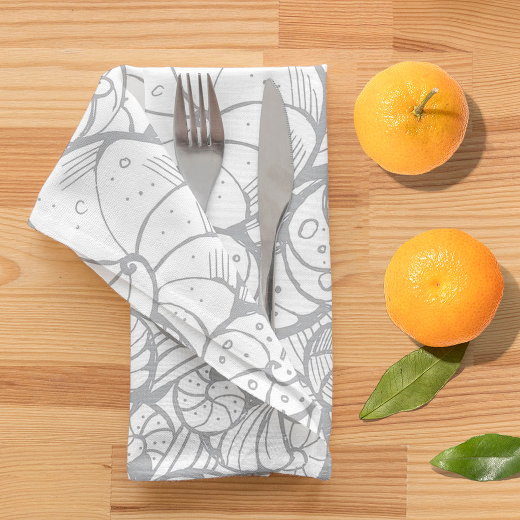 Seashells Table Napkin-Table Napkins-NAP_TB-IC 5007656 IC 5007656, Art and Paintings, Digital, Digital Art, Drawing, Graphic, Illustrations, Patterns, Signs, Signs and Symbols, seashells, table, napkin, art, backdrop, background, contour, curlicue, decoration, design, elements, fancy, hand, helix, illustration, ink, natural, ornamental, outline, pattern, ringlet, seamless, seashell, shell, spiral, stylish, stylization, stylized, twirl, twist, unusual, artzfolio, napkins, table napkins cotton set of 6, dinin