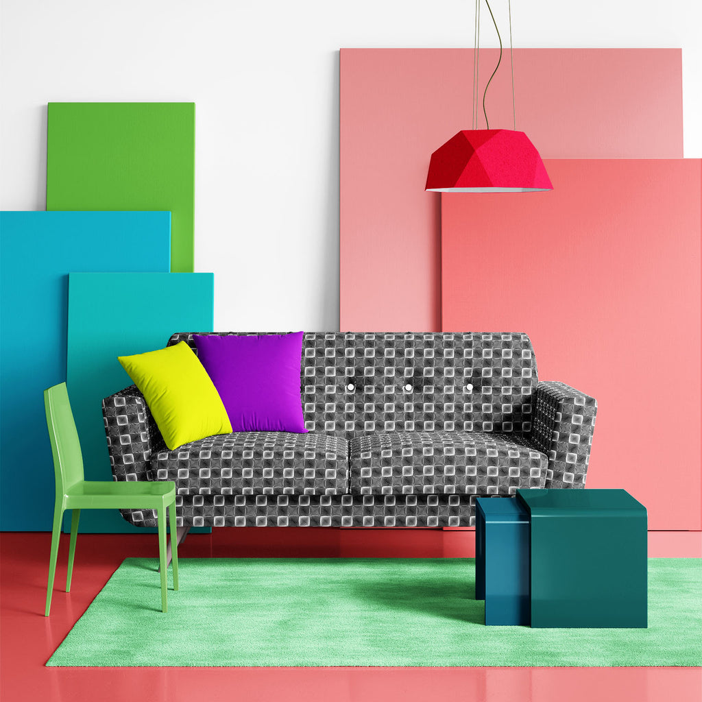 Monochrome Square Sofa Fabric by Metre | Upholstery For Sofa, Curtains & Cushions-Sofa Fabrics-SOF_FB-IC 5007658 IC 5007658, Abstract Expressionism, Abstracts, Art and Paintings, Black, Black and White, Check, Circle, Digital, Digital Art, Geometric, Geometric Abstraction, Graphic, Grid Art, Modern Art, Patterns, Semi Abstract, Signs, Signs and Symbols, Stripes, White, monochrome, square, sofa, fabric, by, metre, upholstery, for, curtains, cushions, abstract, abstraction, art, checker, circular, curve, desi