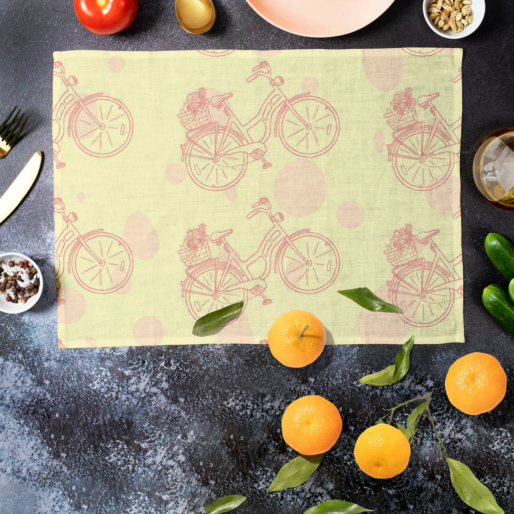 Bicycle Trend Table Mat Placemat-Table Place Mats Fabric-MAT_TB-IC 5007659 IC 5007659, Ancient, Art and Paintings, Automobiles, Bikes, Cities, City Views, Digital, Digital Art, Drawing, Graphic, Hipster, Historical, Hobbies, Illustrations, Medieval, Patterns, Retro, Signs, Signs and Symbols, Sketches, Sports, Transportation, Travel, Vehicles, Vintage, bicycle, trend, table, mat, placemat, art, background, bike, city, classic, cute, cycle, design, doodle, drawn, element, fabric, fitness, fun, hand, healthy, 