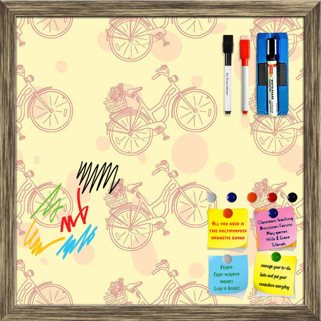 Bicycle Trend Framed Magnetic Dry Erase Board | Combo with Magnet Buttons & Markers-Magnetic Boards Framed-MGB_FR-IC 5007659 IC 5007659, Ancient, Art and Paintings, Automobiles, Bikes, Cities, City Views, Digital, Digital Art, Drawing, Graphic, Hipster, Historical, Hobbies, Illustrations, Medieval, Patterns, Retro, Signs, Signs and Symbols, Sketches, Sports, Transportation, Travel, Vehicles, Vintage, bicycle, trend, framed, magnetic, dry, erase, board, printed, whiteboard, with, 4, magnets, 2, markers, 1, d