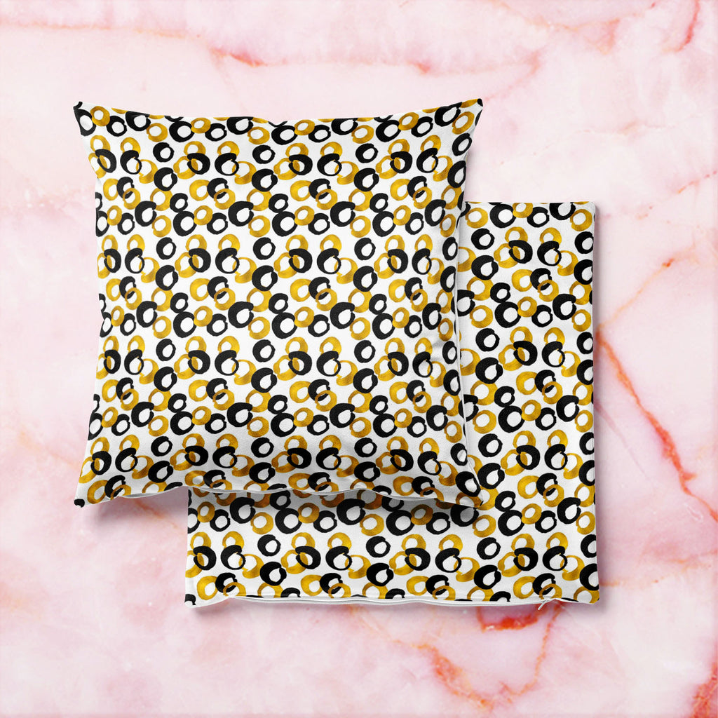 Gold & Black Drawing Cushion Cover Throw Pillow-Cushion Covers-CUS_CV-IC 5007661 IC 5007661, Abstract Expressionism, Abstracts, Ancient, Art and Paintings, Black, Black and White, Circle, Digital, Digital Art, Drawing, Fashion, Geometric, Geometric Abstraction, Graphic, Historical, Illustrations, Medieval, Modern Art, Patterns, Semi Abstract, Signs, Signs and Symbols, Sketches, Splatter, Vintage, Watercolour, gold, cushion, cover, throw, pillow, abstract, art, artistic, backdrop, background, blog, brush, cr