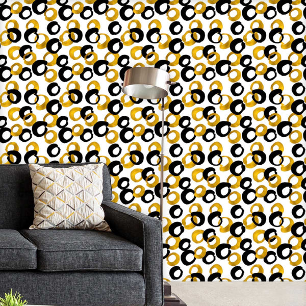 Gold & Black Drawing Wallpaper Roll-Wallpapers Peel & Stick-WAL_PA-IC 5007661 IC 5007661, Abstract Expressionism, Abstracts, Ancient, Art and Paintings, Black, Black and White, Circle, Digital, Digital Art, Drawing, Fashion, Geometric, Geometric Abstraction, Graphic, Historical, Illustrations, Medieval, Modern Art, Patterns, Semi Abstract, Signs, Signs and Symbols, Sketches, Splatter, Vintage, Watercolour, gold, peel, stick, vinyl, wallpaper, roll, non-pvc, self-adhesive, eco-friendly, water-repellent, scra
