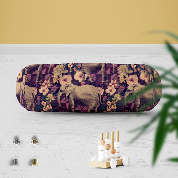 Elephant Pattern D4 Bolster Cover Booster Cases | Concealed Zipper Opening-Bolster Covers-BOL_CV_ZP-IC 5007662 IC 5007662, Ancient, Botanical, Drawing, Floral, Flowers, Historical, Illustrations, Indian, Medieval, Nature, Patterns, Retro, Signs, Signs and Symbols, Vintage, elephant, pattern, d4, bolster, cover, booster, cases, zipper, opening, poly, cotton, fabric, design, elephants, exotic, illustration, jungles, lotus, old, seamless, artzfolio, bolster covers, round pillow cover, masand cover, booster cov