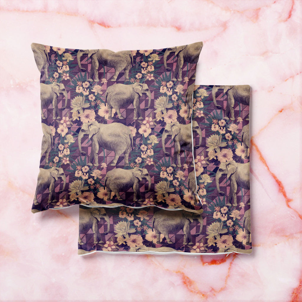 Elephant Pattern D4 Cushion Cover Throw Pillow-Cushion Covers-CUS_CV-IC 5007662 IC 5007662, Ancient, Botanical, Drawing, Floral, Flowers, Historical, Illustrations, Indian, Medieval, Nature, Patterns, Retro, Signs, Signs and Symbols, Vintage, elephant, pattern, d4, cushion, cover, throw, pillow, design, elephants, exotic, illustration, jungles, lotus, old, seamless, artzfolio, cushion cover, cushion 16x16 set of 5, cushions, cushion covers 16 inch x 16 inch, cushion covers, cushion cover 16x16, cushion cove