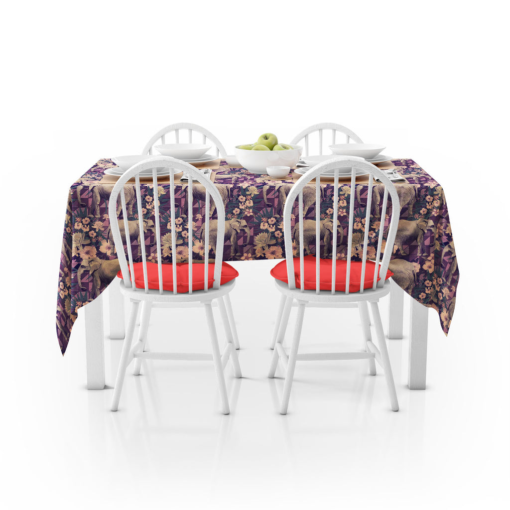 Indian Elephants Table Cloth Cover-Table Covers-CVR_TB_NR-IC 5007662 IC 5007662, Ancient, Botanical, Drawing, Floral, Flowers, Historical, Illustrations, Indian, Medieval, Nature, Patterns, Retro, Signs, Signs and Symbols, Vintage, elephants, table, cloth, cover, design, exotic, illustration, jungles, lotus, old, pattern, seamless, artzfolio, table cloth, table cover, dining table cloth, round table cloth, plastic sheet for dining table, center table cloth, table clothes, plastic table cloth, table cloth 6 