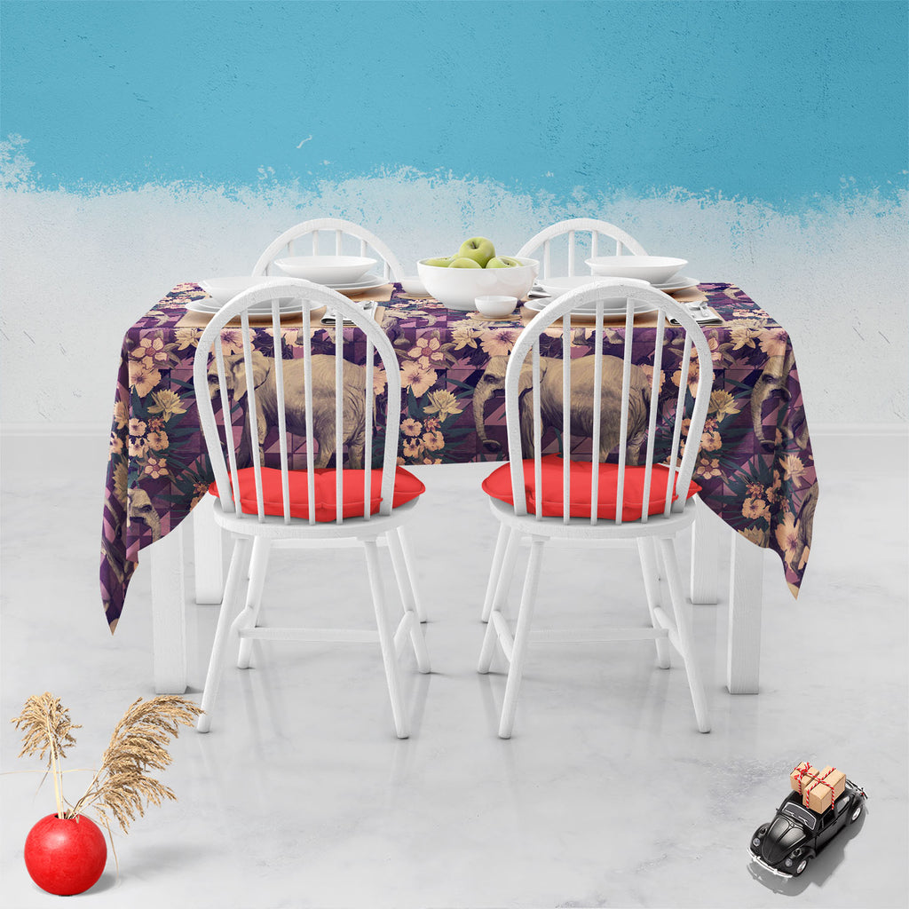 Elephant Pattern D4 Table Cloth Cover-Table Covers-CVR_TB_NR-IC 5007662 IC 5007662, Ancient, Botanical, Drawing, Floral, Flowers, Historical, Illustrations, Indian, Medieval, Nature, Patterns, Retro, Signs, Signs and Symbols, Vintage, elephant, pattern, d4, table, cloth, cover, design, elephants, exotic, illustration, jungles, lotus, old, seamless, artzfolio, table cloth, table cover, dining table cloth, round table cloth, plastic sheet for dining table, center table cloth, table clothes, plastic table clot