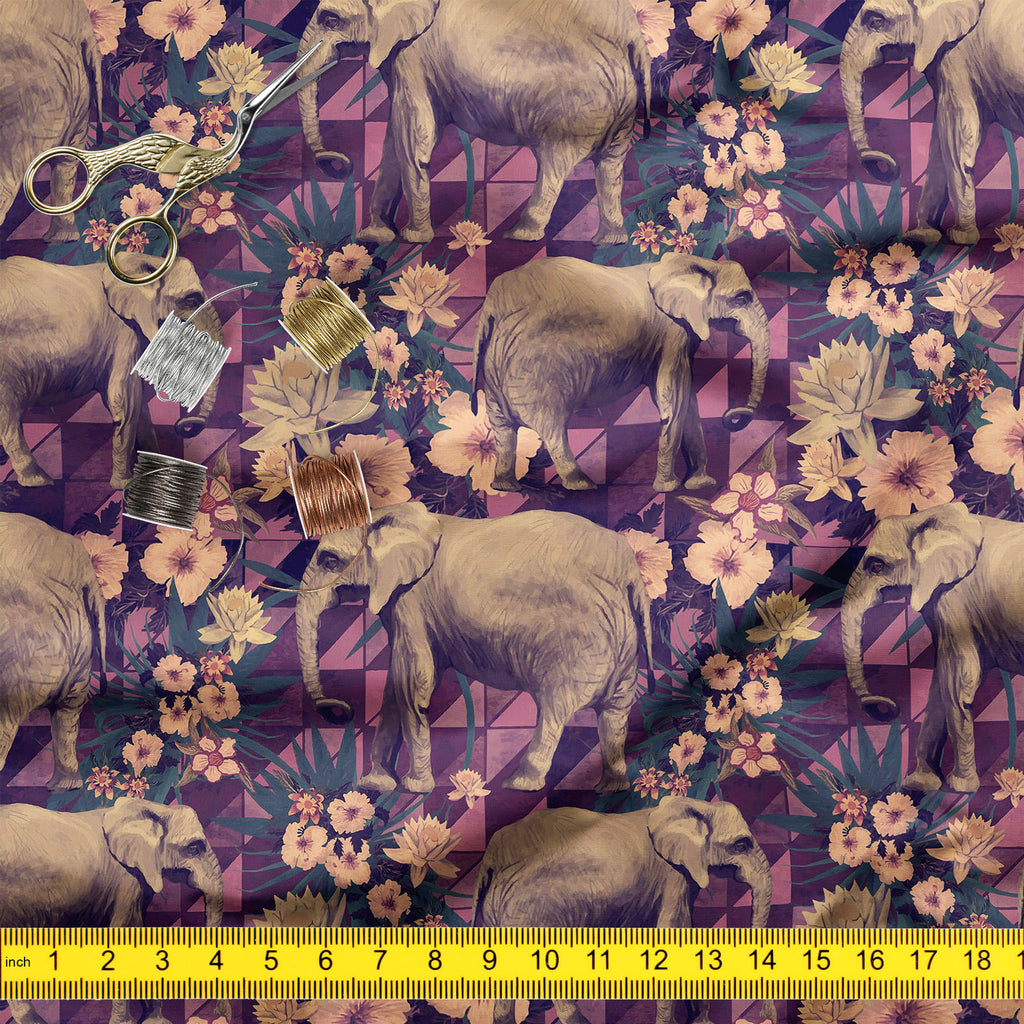 Elephant Pattern D4 Sofa Fabric by Metre | Upholstery For Sofa, Curtains & Cushions-Sofa Fabrics-SOF_FB-IC 5007662 IC 5007662, Ancient, Botanical, Drawing, Floral, Flowers, Historical, Illustrations, Indian, Medieval, Nature, Patterns, Retro, Signs, Signs and Symbols, Vintage, elephant, pattern, d4, sofa, fabric, by, metre, upholstery, for, curtains, cushions, design, elephants, exotic, illustration, jungles, lotus, old, seamless, artzfolio, cotton fabric, upholstery fabric, cotton cloth material, dressmaki
