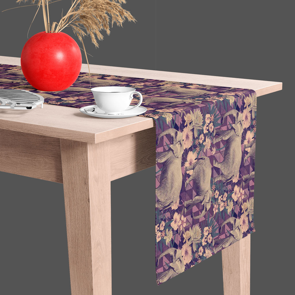 Elephant Pattern D4 Table Runner-Table Runners-RUN_TB-IC 5007662 IC 5007662, Ancient, Botanical, Drawing, Floral, Flowers, Historical, Illustrations, Indian, Medieval, Nature, Patterns, Retro, Signs, Signs and Symbols, Vintage, elephant, pattern, d4, table, runner, design, elephants, exotic, illustration, jungles, lotus, old, seamless, artzfolio, table runner, table runner 6 seater, runner for dining table, table runner 4 seater, dining table runner, dinning table runner, center table runner, table runners 