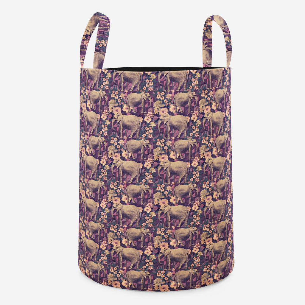 Indian Elephants Foldable Open Storage Bin | Organizer Box, Toy Basket, Shelf Box, Laundry Bag | Canvas Fabric-Storage Bins-STR_BI_RD-IC 5007662 IC 5007662, Ancient, Botanical, Drawing, Floral, Flowers, Historical, Illustrations, Indian, Medieval, Nature, Patterns, Retro, Signs, Signs and Symbols, Vintage, elephants, foldable, open, storage, bin, organizer, box, toy, basket, shelf, laundry, bag, canvas, fabric, design, exotic, illustration, jungles, lotus, old, pattern, seamless, artzfolio, laundry bag, sto