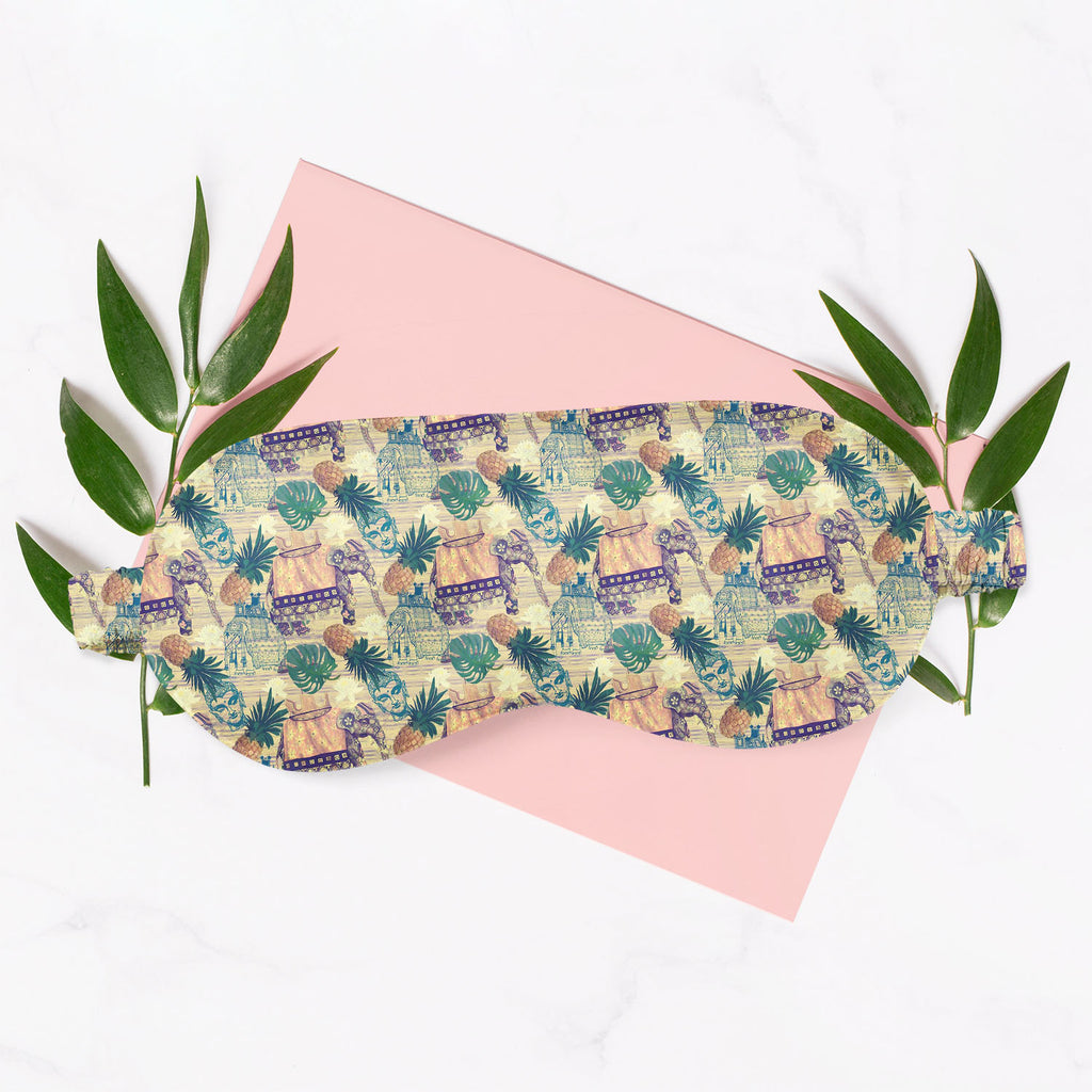 Indian Elephants Sleeping Eye Pad Blackout Eye Cover | Soft Anti-Allergic Eco-Friendly Natural Mulberry Silk Fabric-Sleep Masks--IC 5007663 IC 5007663, Ancient, Botanical, Drawing, Floral, Flowers, Historical, Illustrations, Indian, Medieval, Nature, Patterns, Retro, Signs, Signs and Symbols, Vintage, elephants, sleeping, eye, pad, blackout, cover, soft, anti-allergic, eco-friendly, natural, satin, silk, fabric, design, exotic, illustration, jungles, lotus, old, pattern, seamless, artzfolio, eye mask, sleep