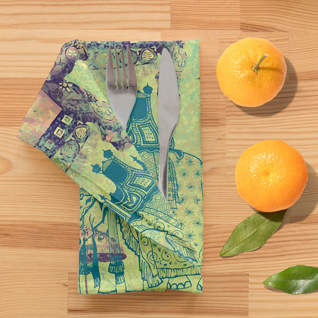 Ethnic India Table Napkin-Table Napkins-NAP_TB-IC 5007665 IC 5007665, Ancient, Birds, Botanical, Drawing, Floral, Flowers, Historical, Illustrations, Indian, Medieval, Nature, Patterns, Retro, Signs, Signs and Symbols, Vintage, ethnic, india, table, napkin, peacock, artwork, bird, design, elephants, exotic, goa, illustration, jungles, lotus, maharajah, old, pattern, seamless, artzfolio, napkins, table napkins cotton set of 6, dining table napkins set of 6, cloth napkins for dining table, cotton napkins for 