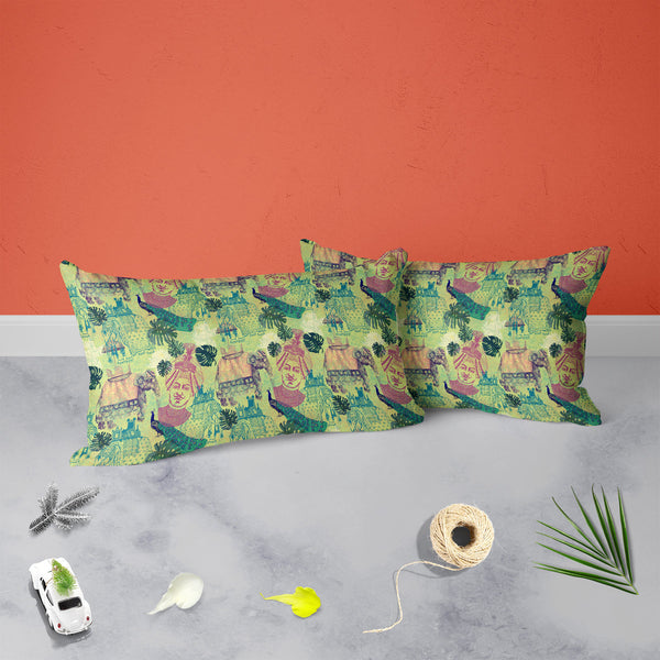 Ethnic India Pillow Cover Case-Pillow Cases-PIL_CV-IC 5007665 IC 5007665, Ancient, Birds, Botanical, Drawing, Floral, Flowers, Historical, Illustrations, Indian, Medieval, Nature, Patterns, Retro, Signs, Signs and Symbols, Vintage, ethnic, india, pillow, cover, cases, for, bedroom, living, room, poly, cotton, fabric, peacock, artwork, bird, design, elephants, exotic, goa, illustration, jungles, lotus, maharajah, old, pattern, seamless, artzfolio, pillow covers, pillow case, pillows cover, silk pillow covers